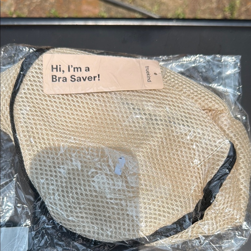 Cream and Black Mesh Laundry Bag for Delicates